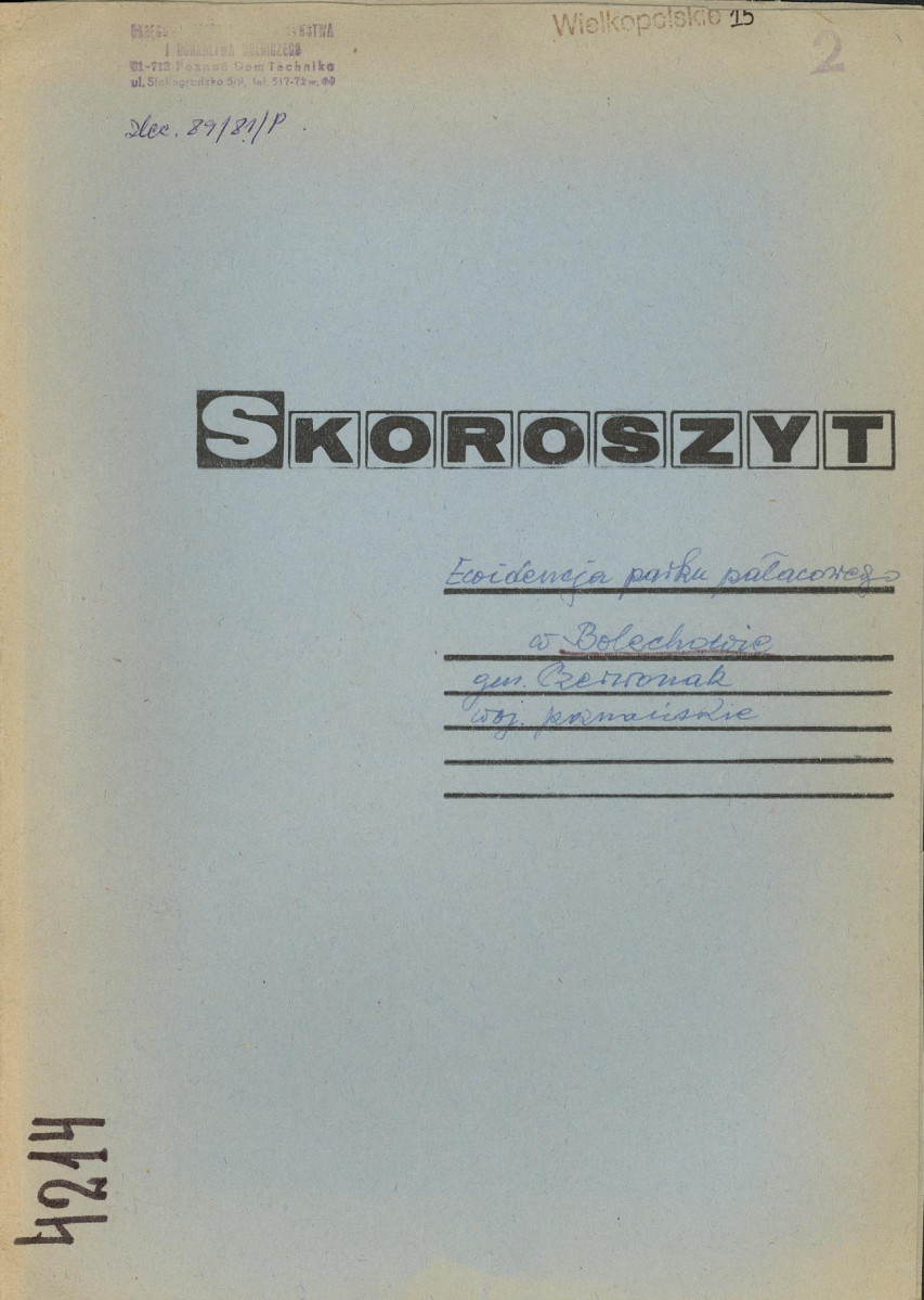 EP - Ewidencja parkowa, skan nr 1