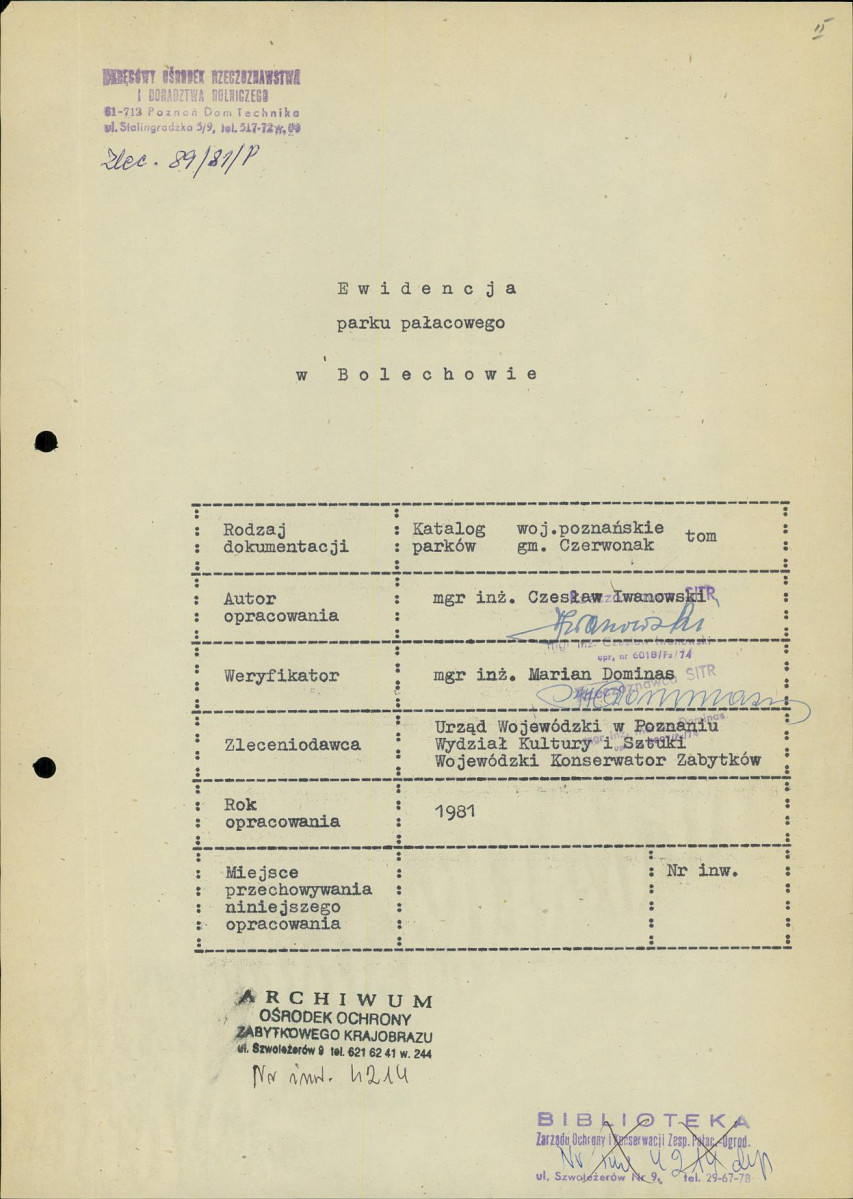 EP - Ewidencja parkowa, skan nr 4