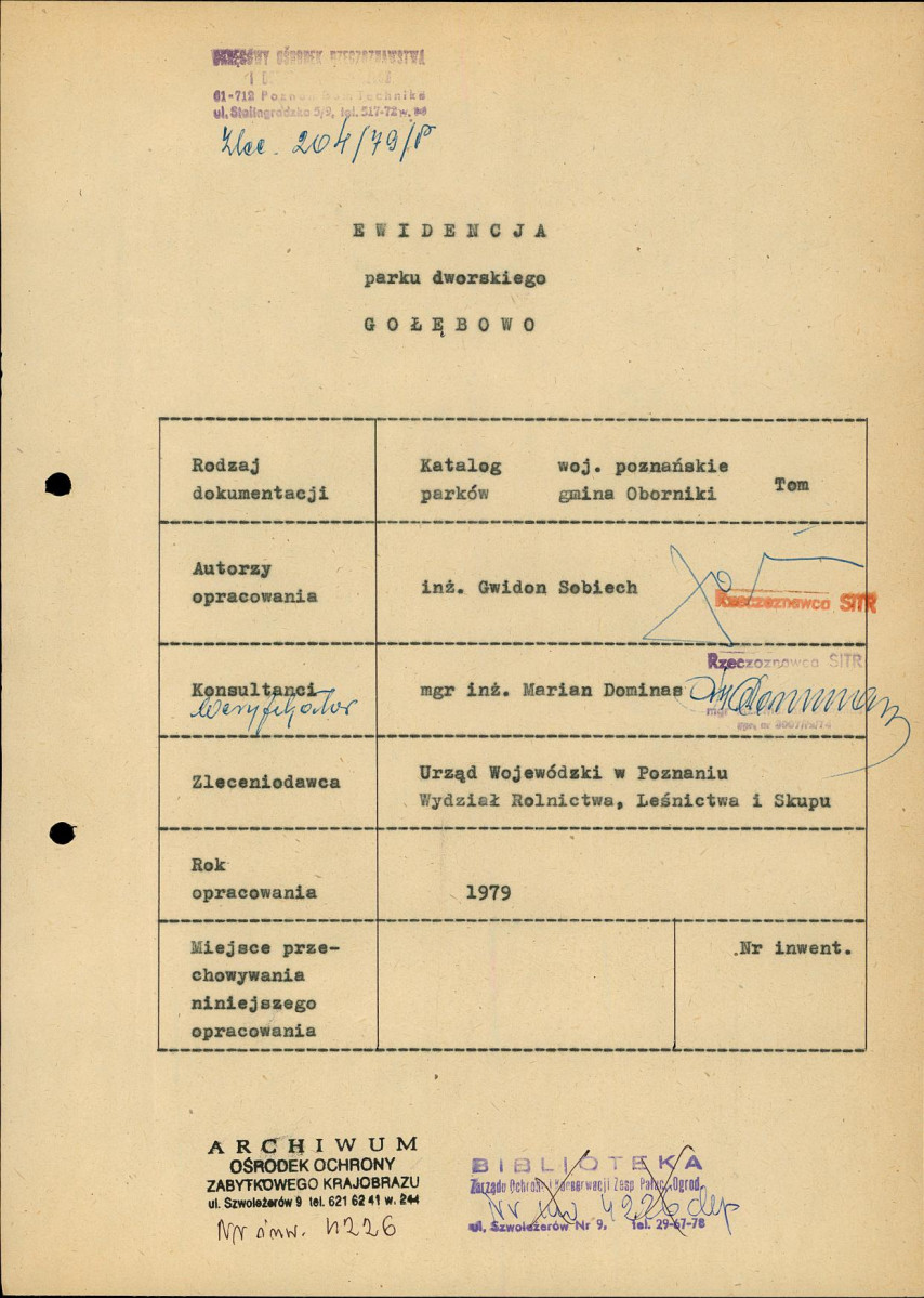 Ewidencja parkowa, skan nr 4