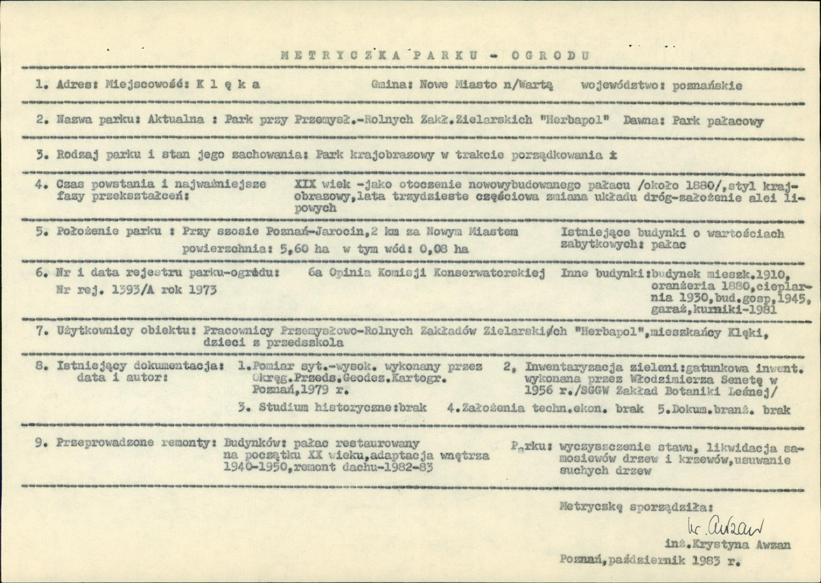 Ewidencja parkowa, skan nr 6