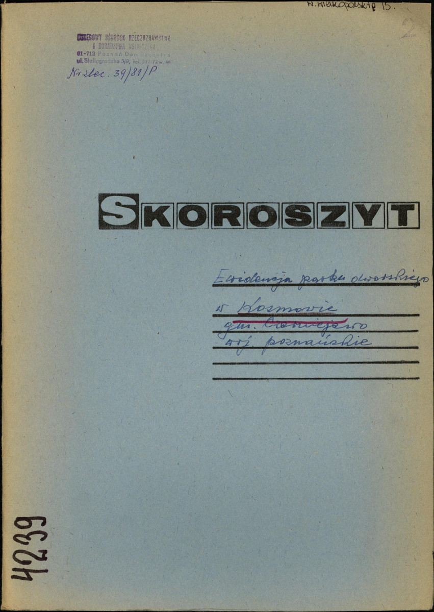 EP - Ewidencja parkowa, skan nr 1