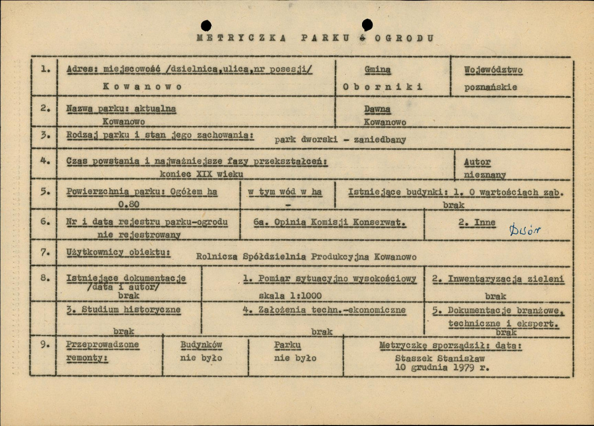 Ewidencja parkowa, skan nr 9