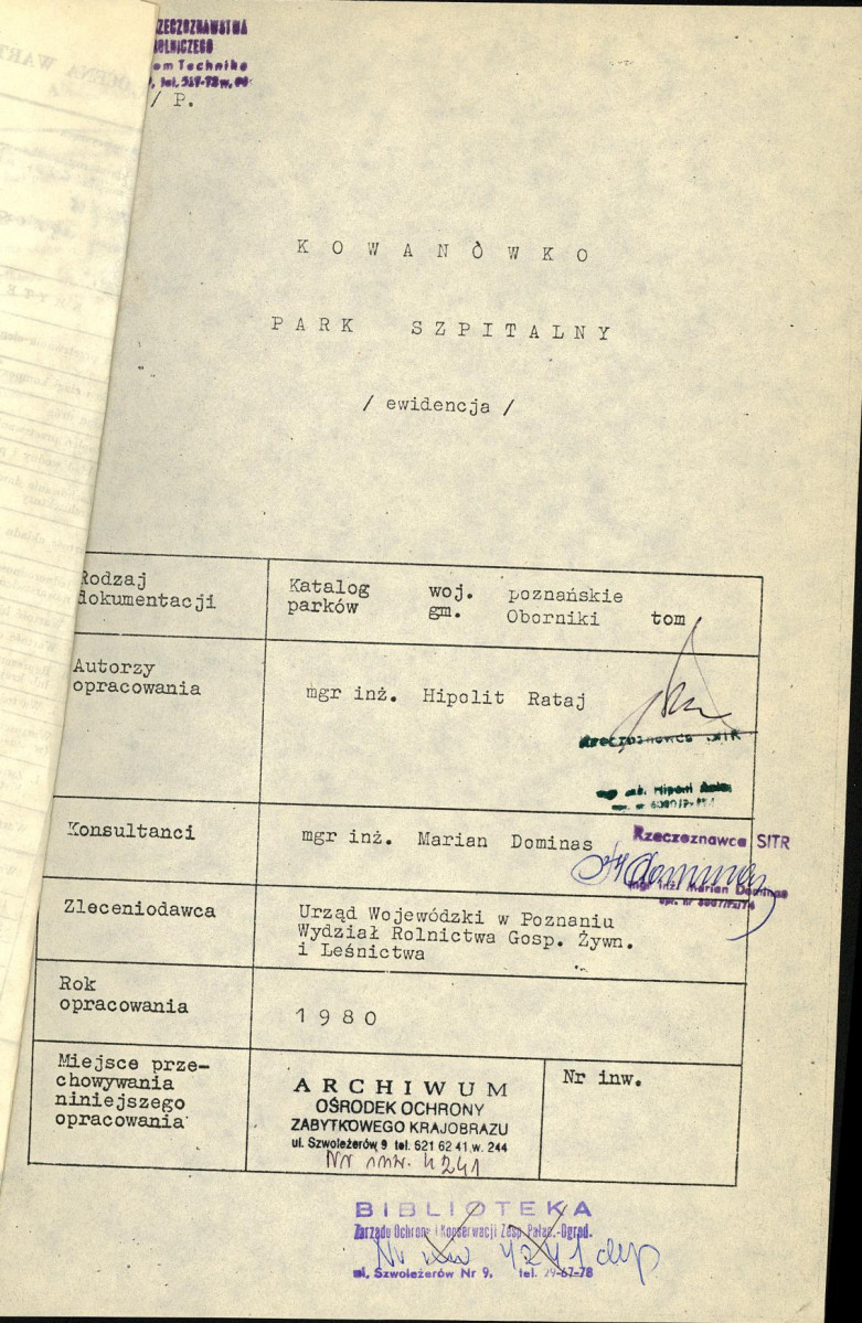 EP - Ewidencja parkowa, skan nr 4