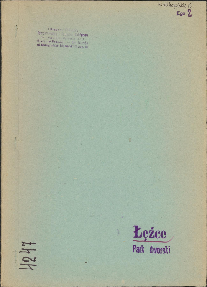 EP - Ewidencja parkowa, skan nr 1