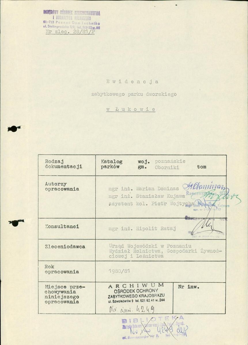 Ewidencja parkowa, skan nr 4
