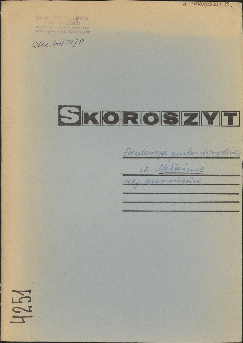EP - Ewidencja parkowa, skan nr 1