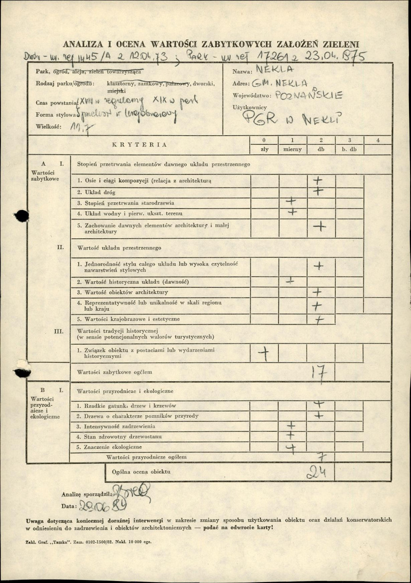 Ewidencja parkowa, skan nr 2
