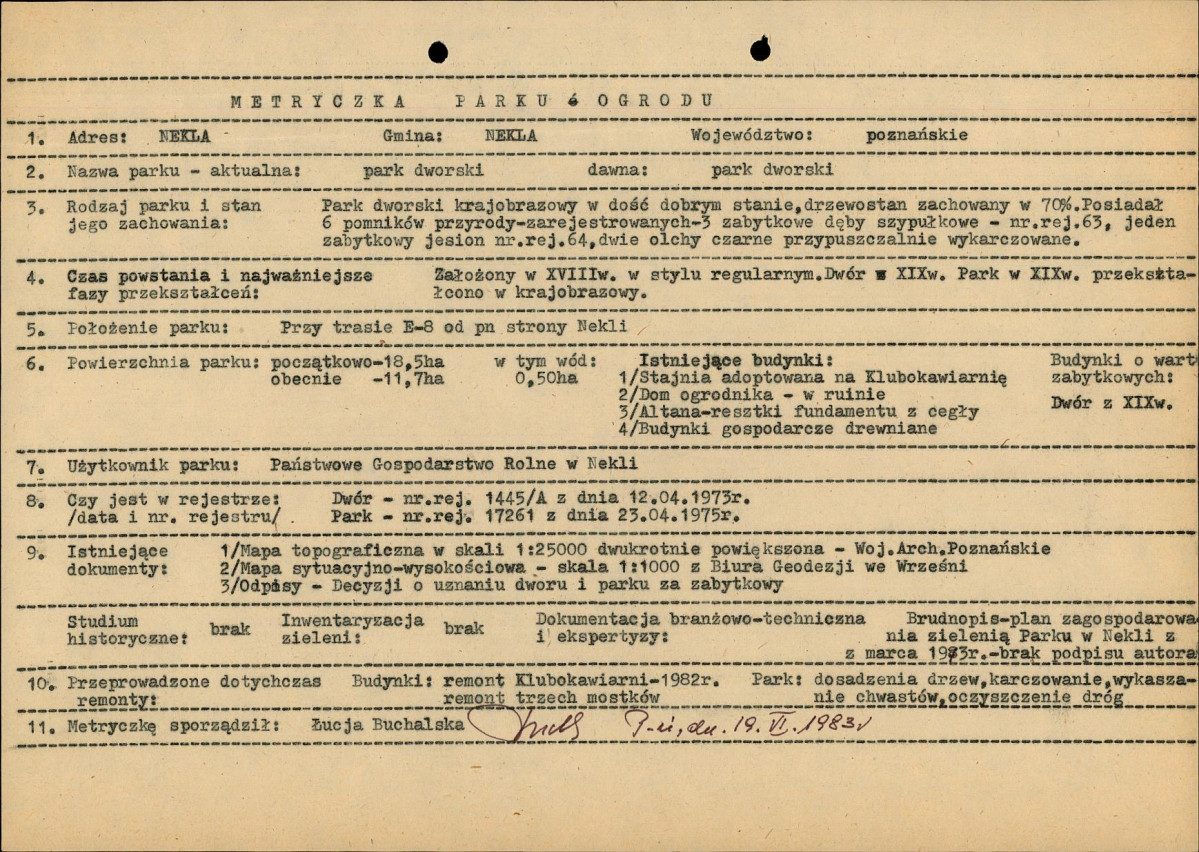 Ewidencja parkowa, skan nr 8