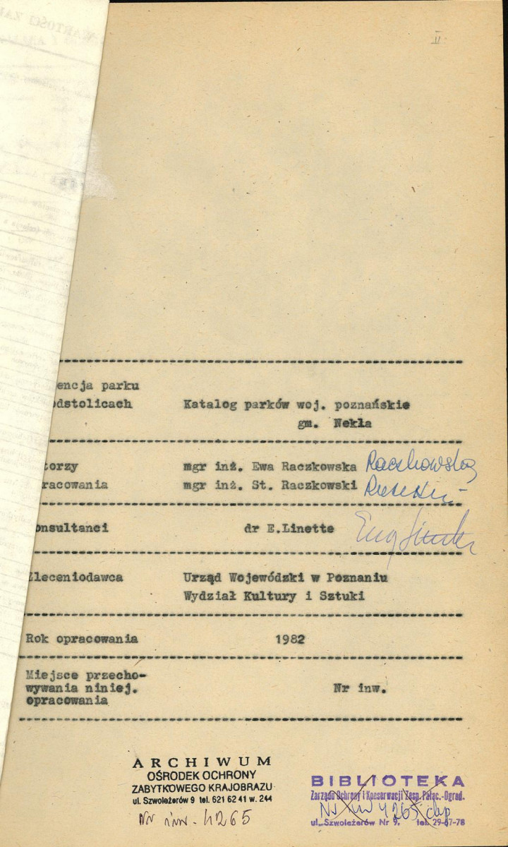 Ewidencja parkowa, skan nr 4