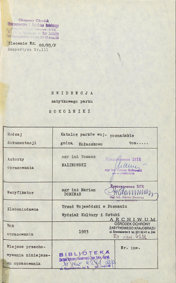 Ewidencja parkowa, skan nr 5