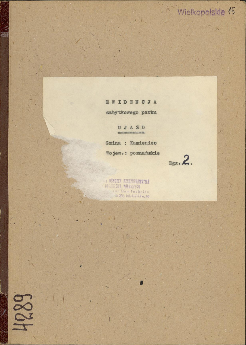 EP - Ewidencja parkowa, skan nr 1