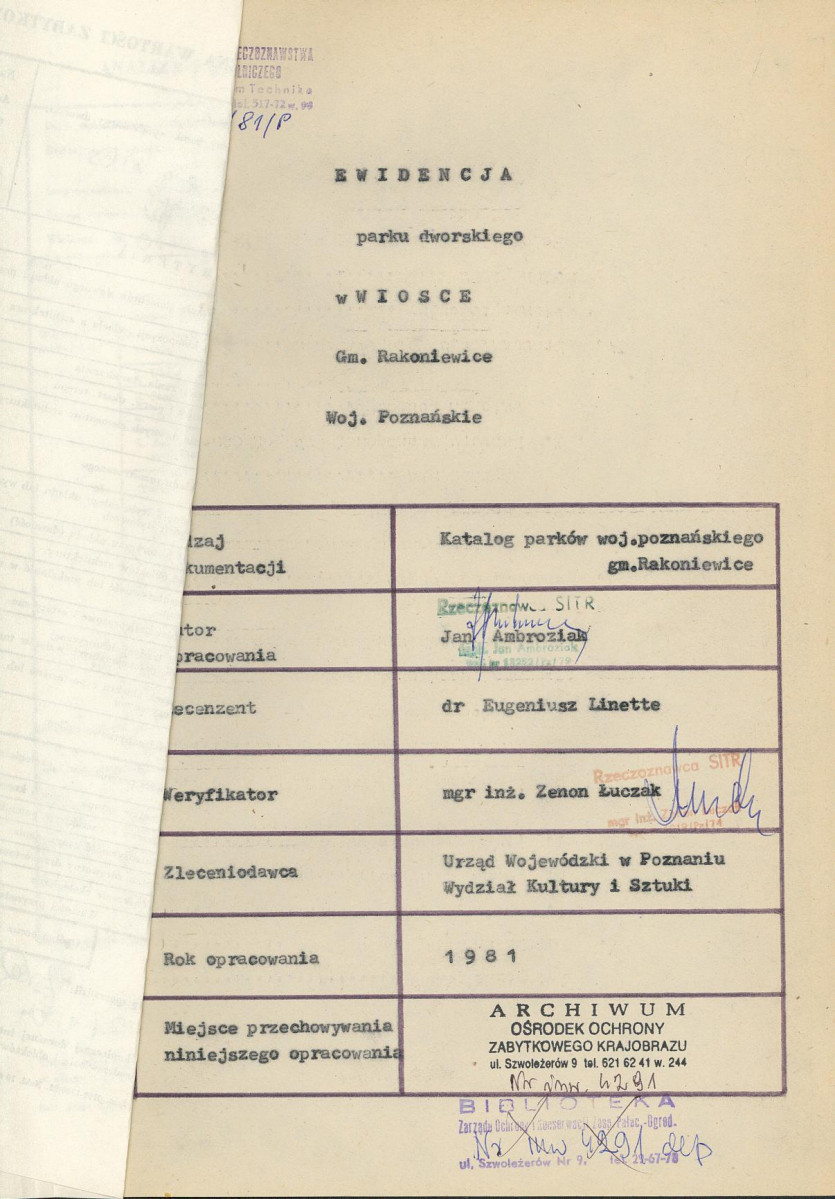 Ewidencja parkowa, skan nr 4