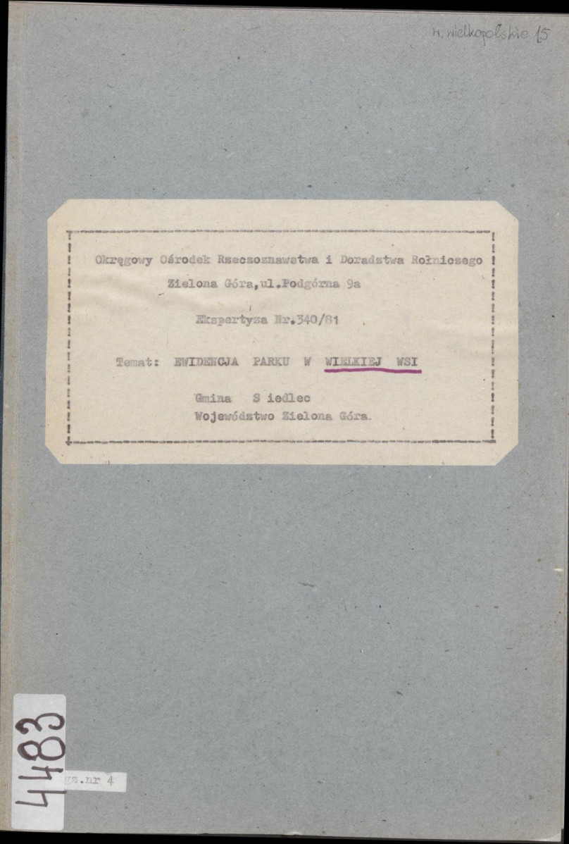 EP - Ewidencja parkowa, skan nr 1