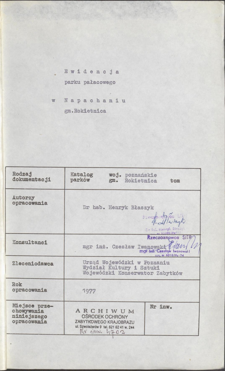 EP - Ewidencja parkowa, skan nr 4