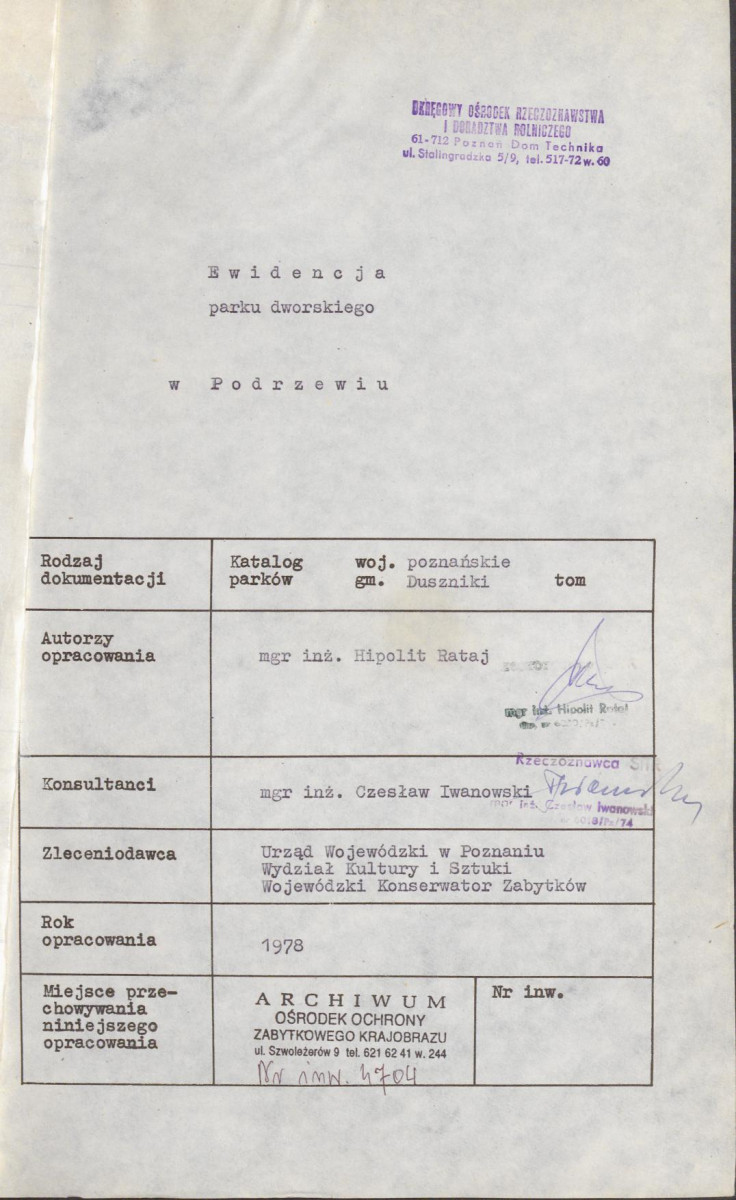 Ewidencja parkowa, skan nr 4