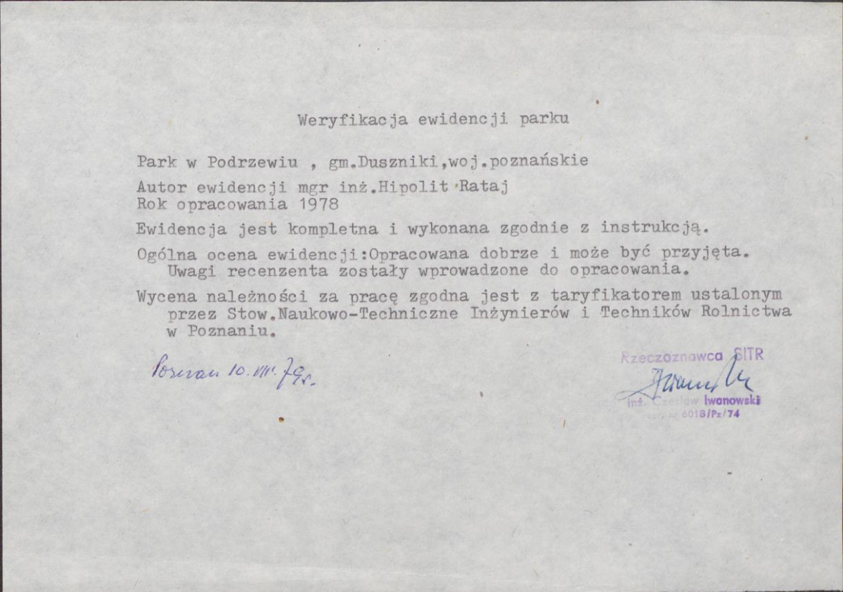 Ewidencja parkowa, skan nr 16