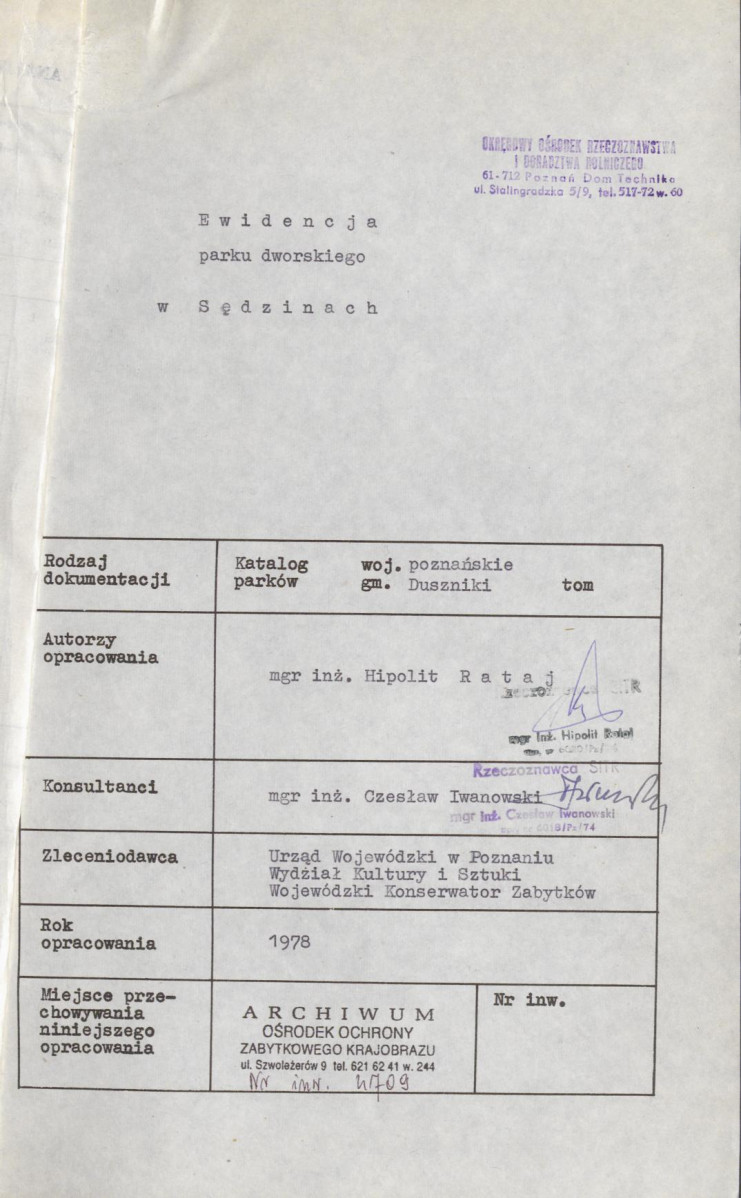 Ewidencja parkowa, skan nr 4