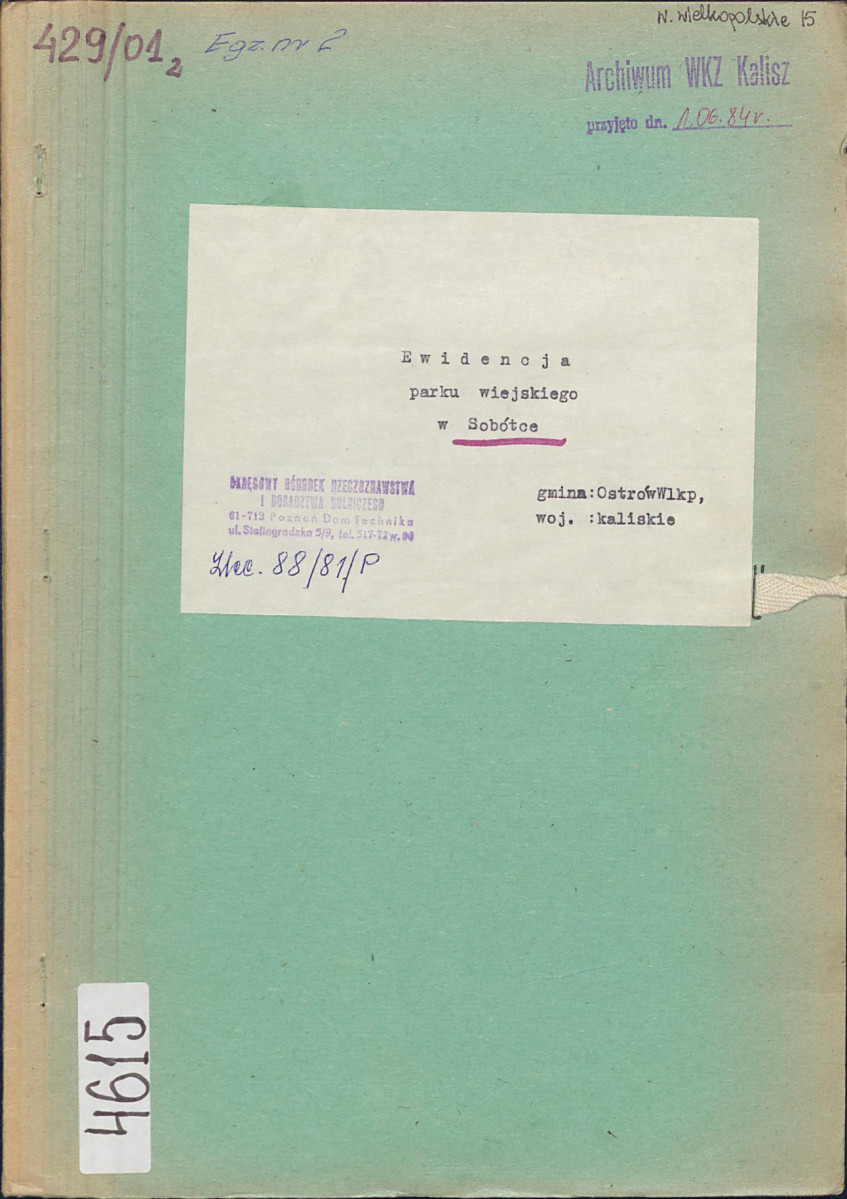EP - Ewidencja parkowa, skan nr 1