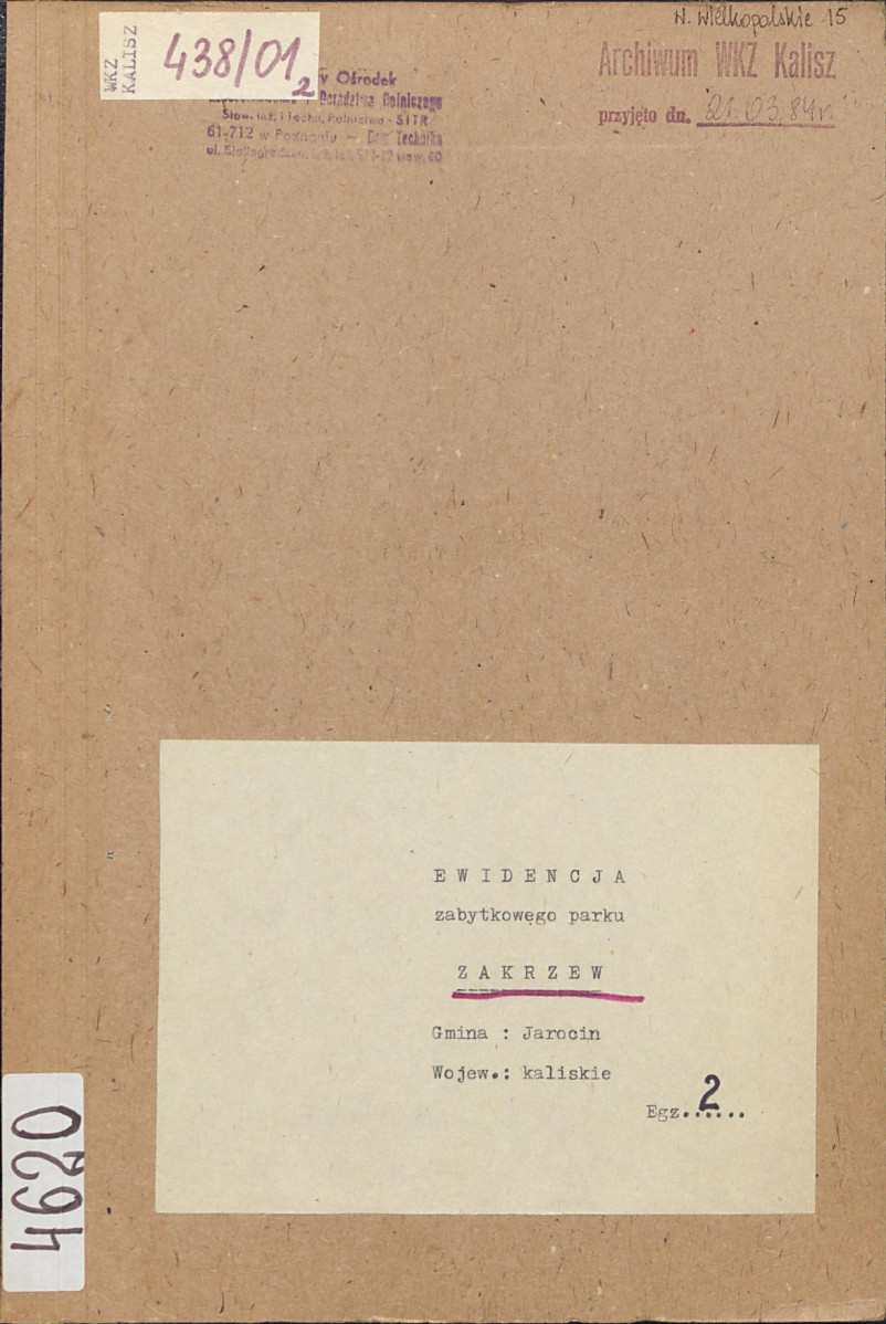 EP - Ewidencja parkowa, skan nr 1