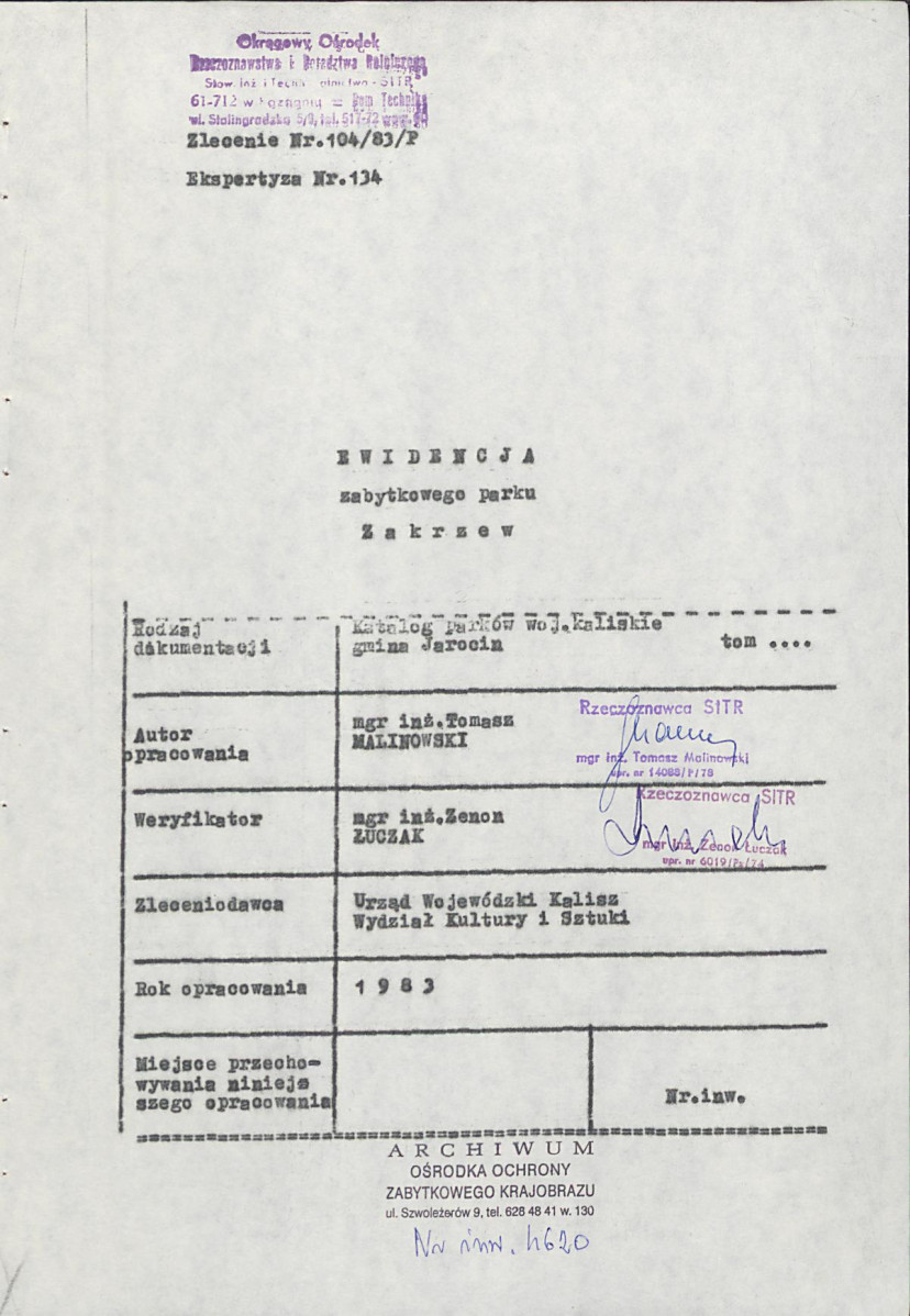 EP - Ewidencja parkowa, skan nr 4