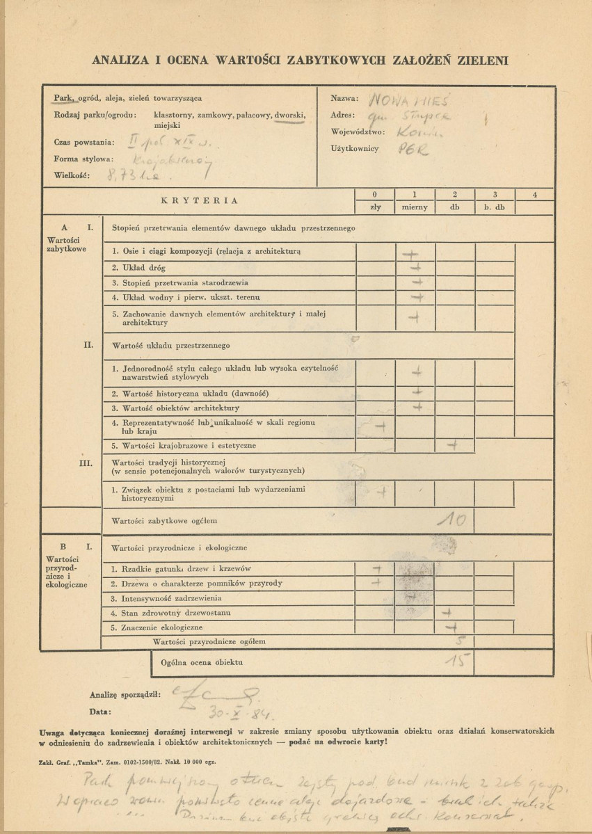 Ewidencja parkowa, skan nr 3