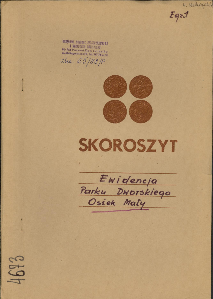 EP - Ewidencja parkowa, skan nr 1