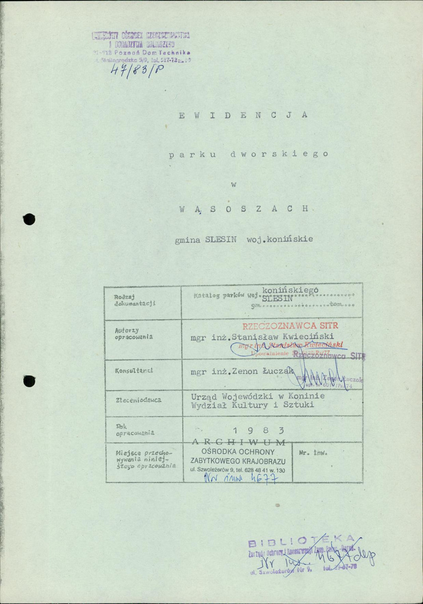 EP - Ewidencja parkowa, skan nr 5
