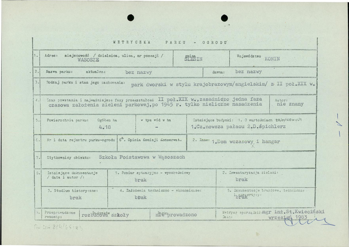 EP - Ewidencja parkowa, skan nr 9