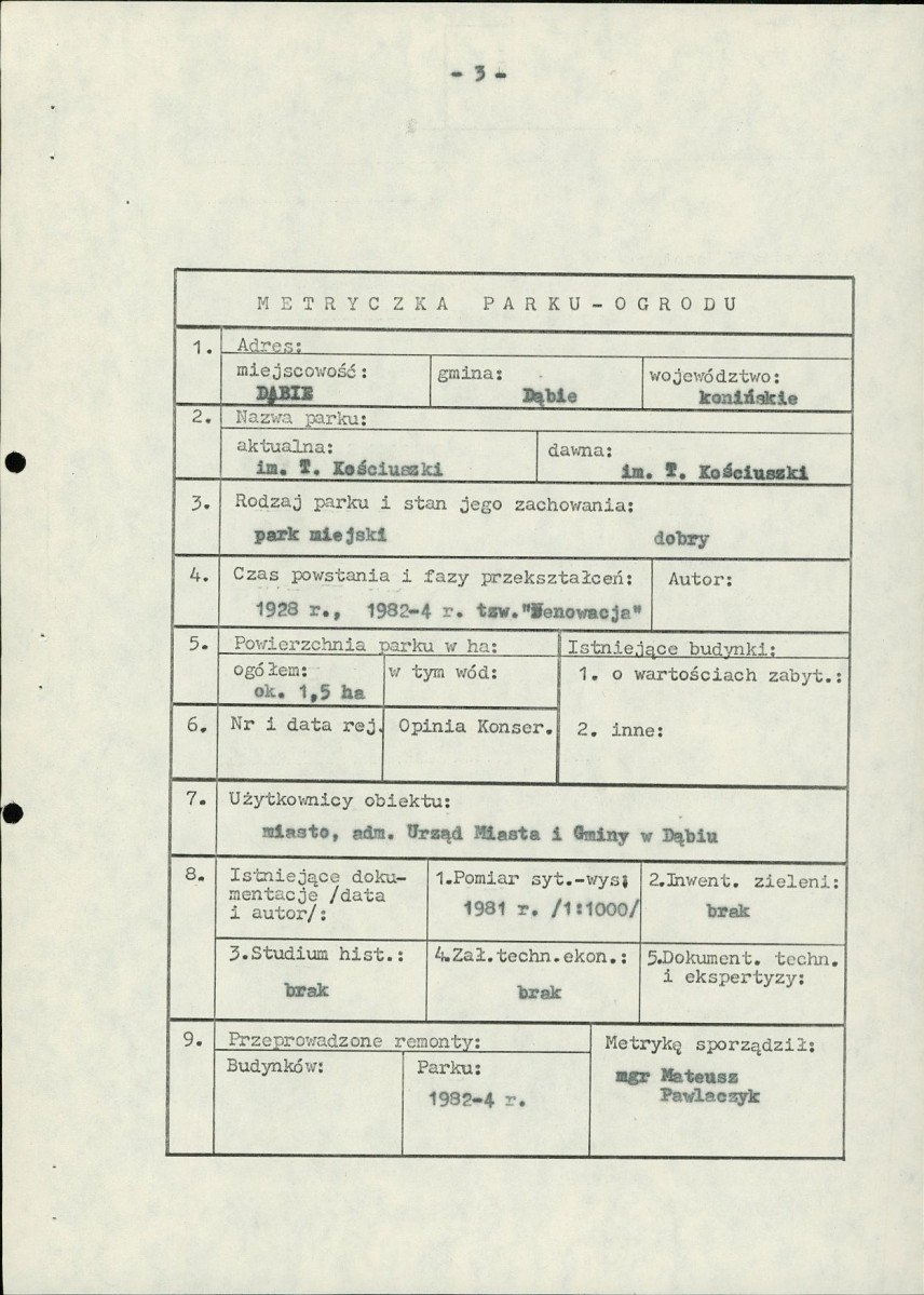 Ewidencja parkowa, skan nr 7