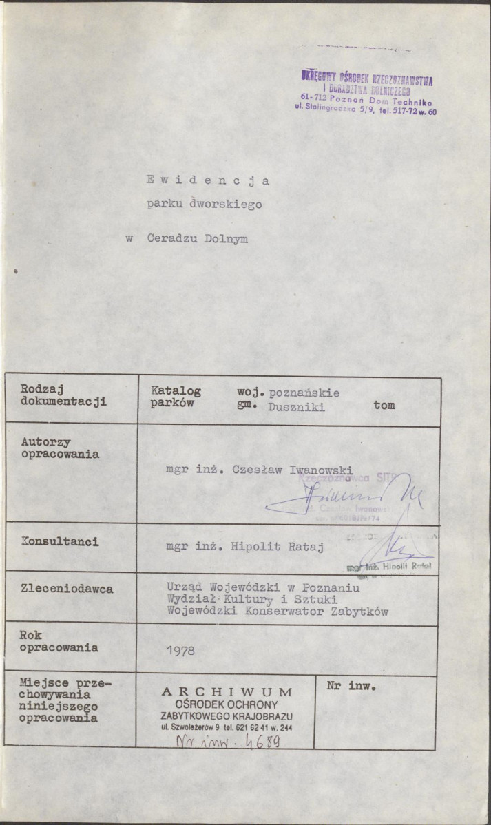 Ewidencja parkowa, skan nr 4