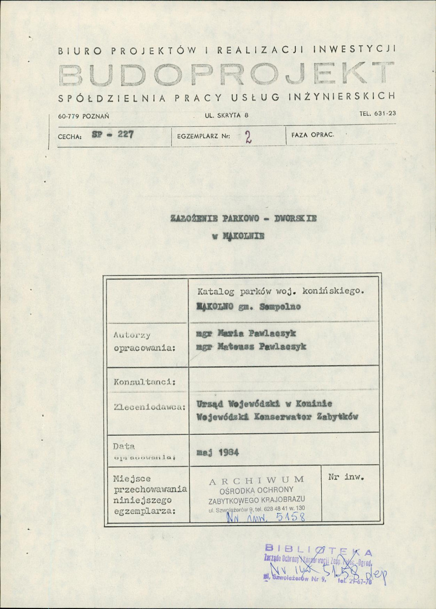 Ewidencja parkowa, skan nr 6
