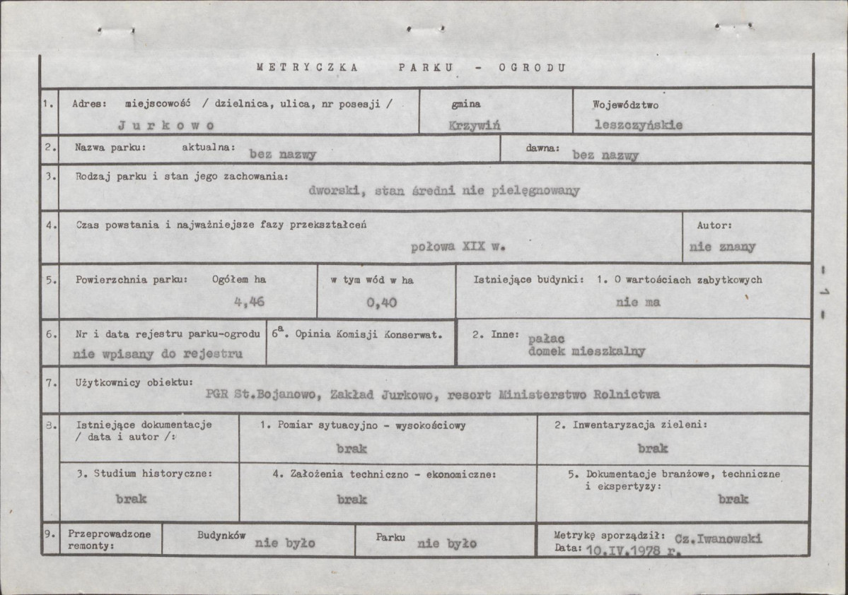 Ewidencja parkowa, skan nr 6
