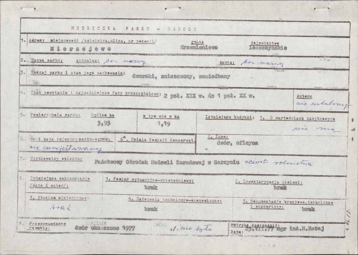 Ewidencja parkowa, skan nr 7