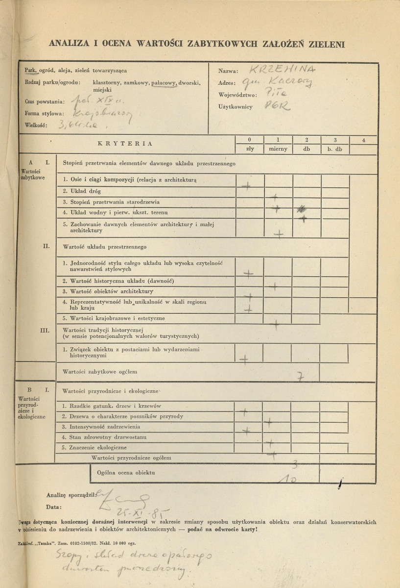 EP - Ewidencja parkowa, skan nr 3