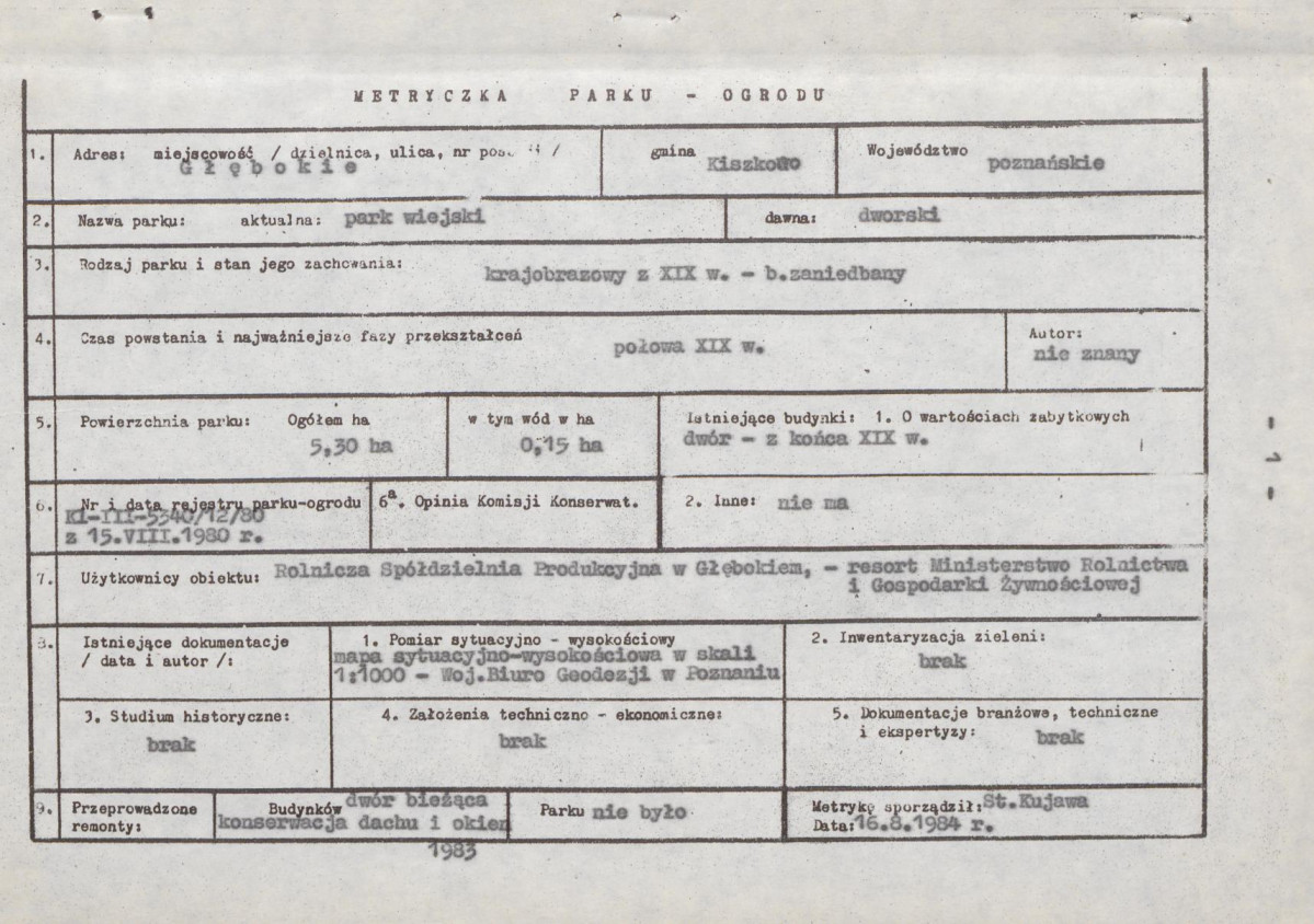 EP - Ewidencja parkowa, skan nr 8