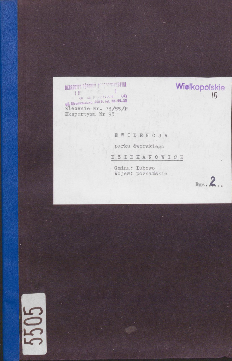 EP - Ewidencja parkowa, skan nr 1