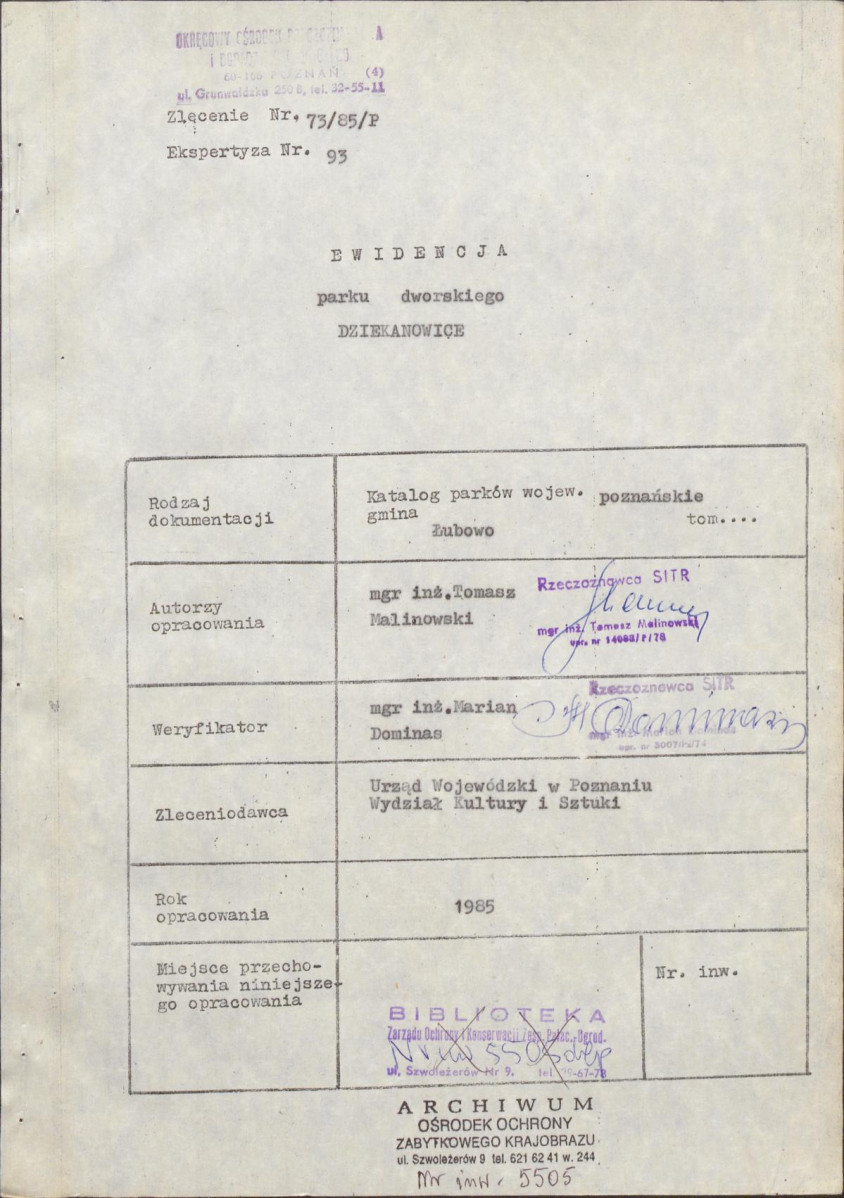 EP - Ewidencja parkowa, skan nr 4