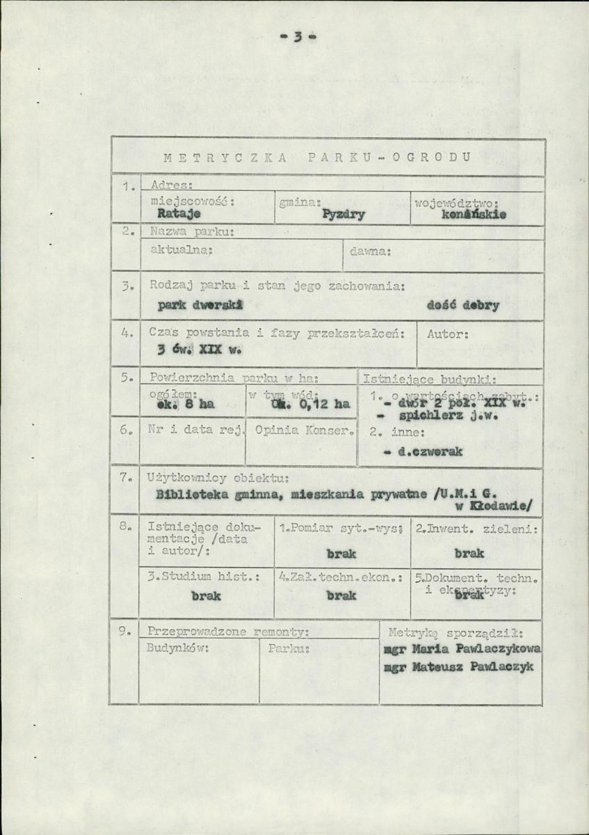 Ewidencja parkowa, skan nr 6