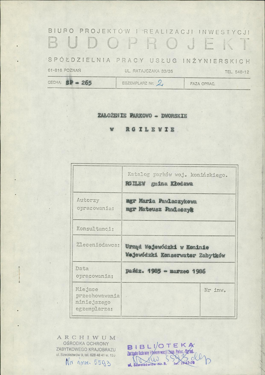 Ewidencja parkowa, skan nr 5