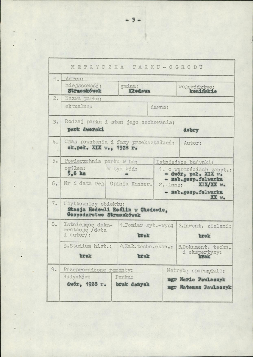 Ewidencja parkowa, skan nr 6