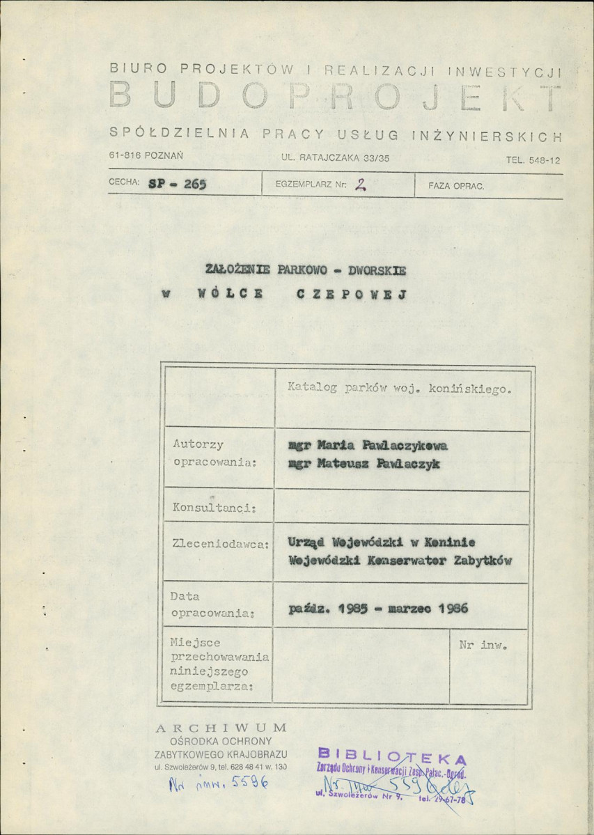 Ewidencja parkowa, skan nr 4