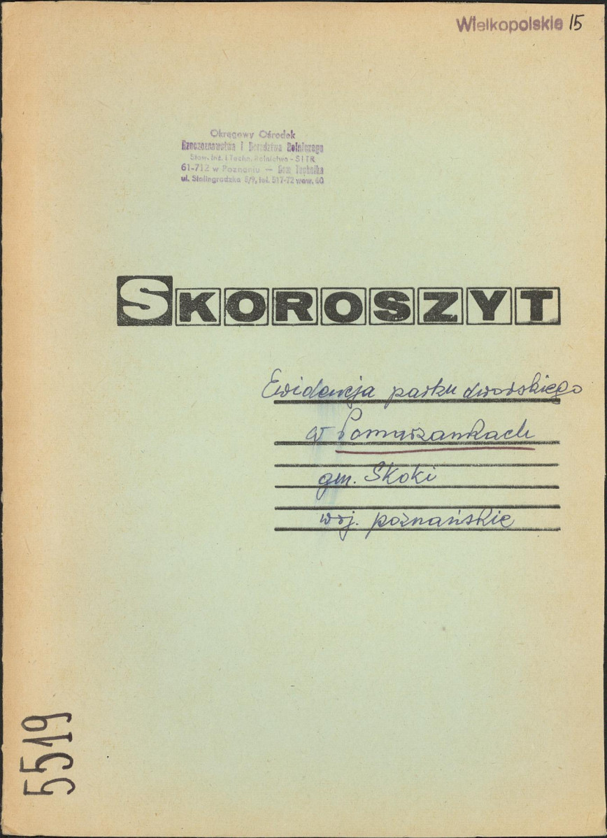 EP - Ewidencja parkowa, skan nr 1