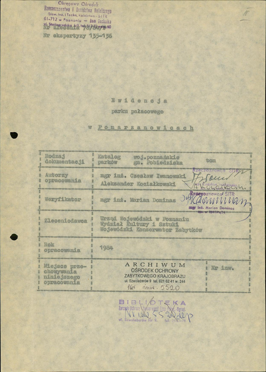 EP - Ewidencja parkowa, skan nr 4