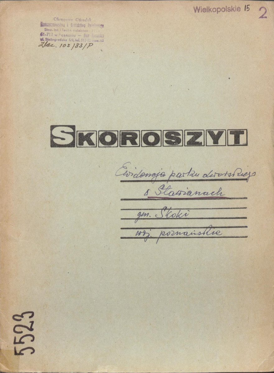 EP - Ewidencja parkowa, skan nr 1