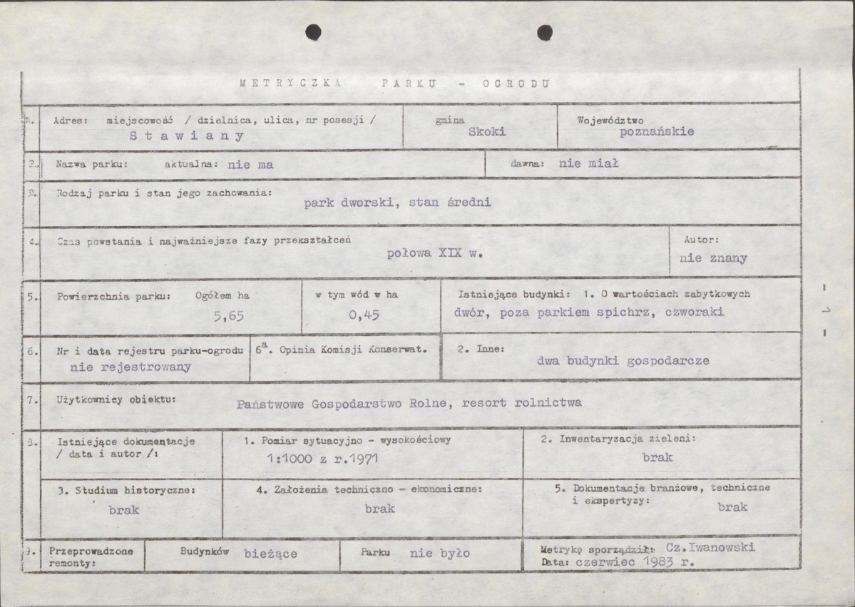 EP - Ewidencja parkowa, skan nr 7