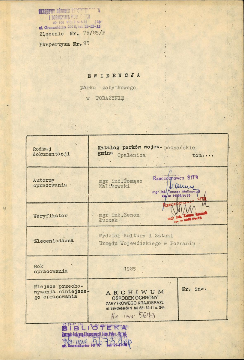 Ewidencja parkowa, skan nr 3