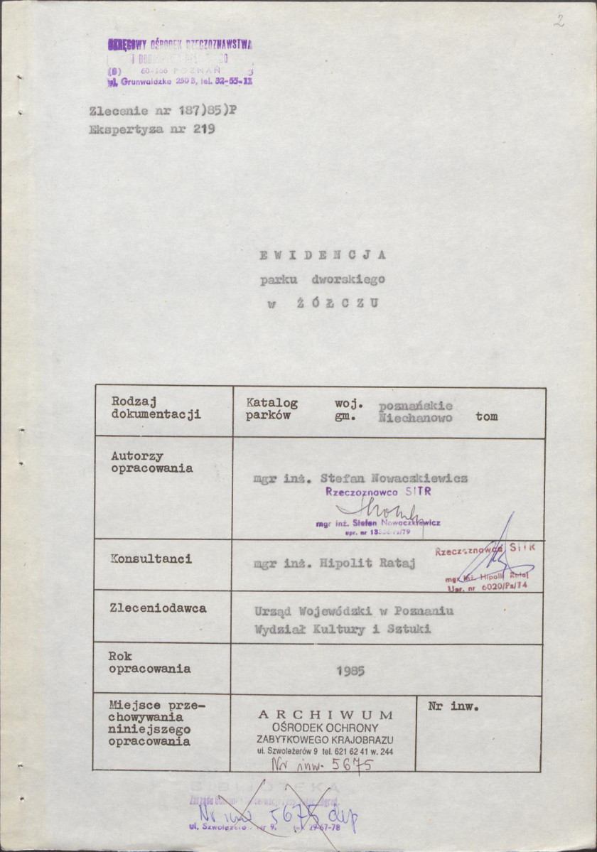 EP - Ewidencja parkowa, skan nr 4