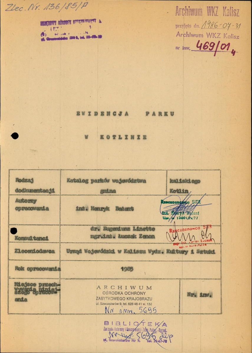 EP - Ewidencja parkowa, skan nr 3