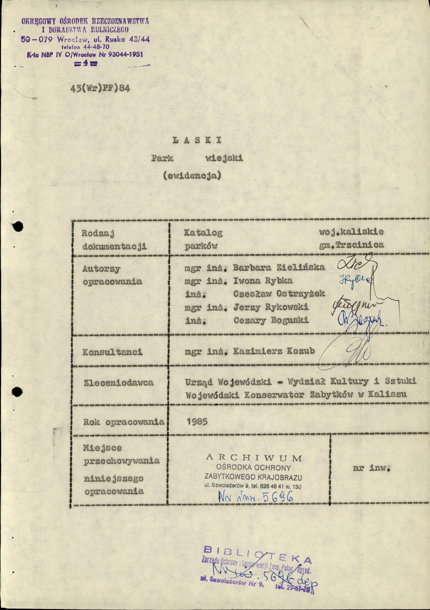 Ewidencja parkowa, skan nr 7