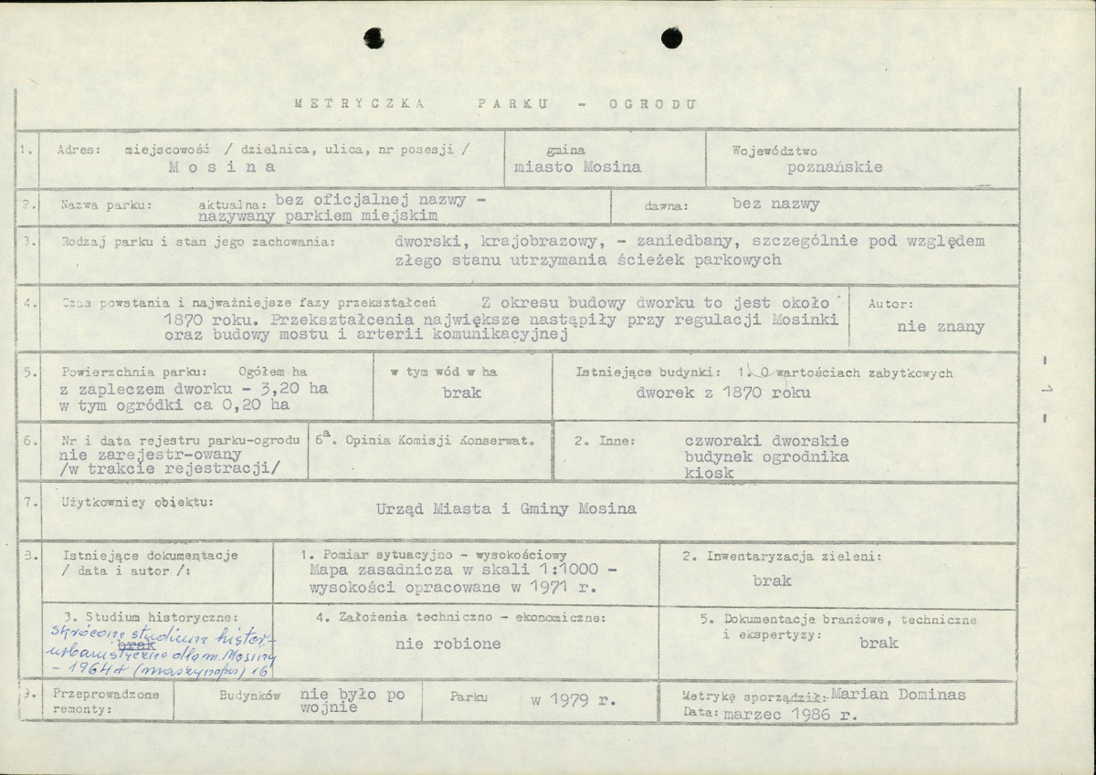 EP - Ewidencja parkowa, skan nr 8